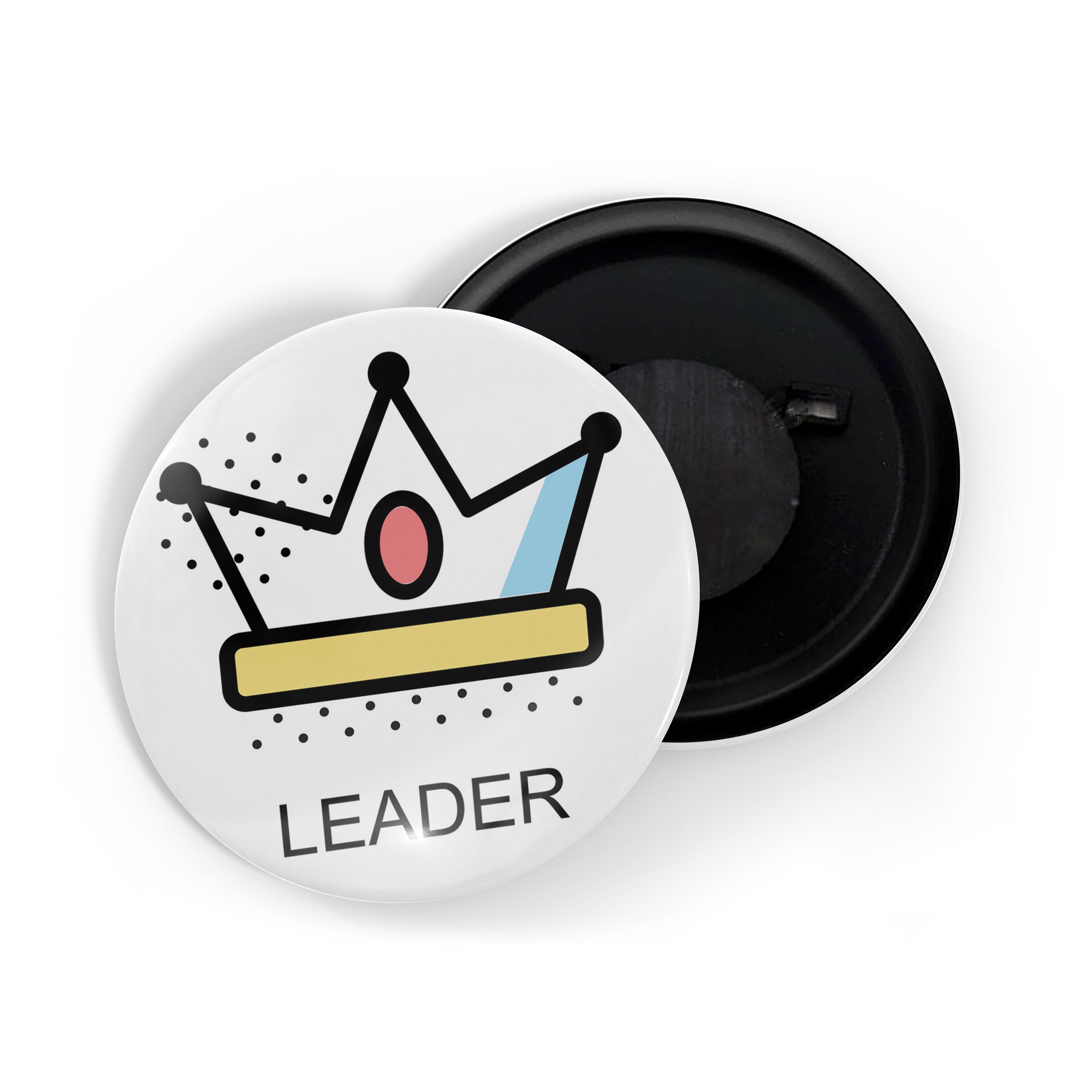 dhcrafts Round Fridge Magnet White Color Leader D1 Glossy Finish Design Pack of 1 (75 mm)